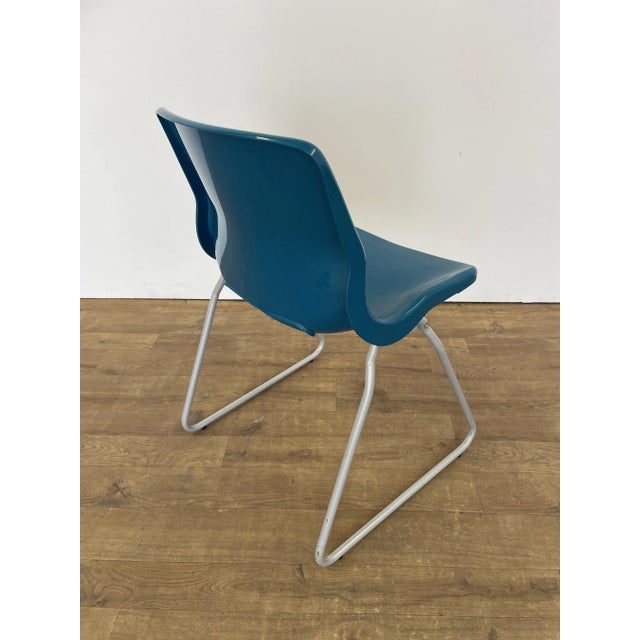 Vintage Sled Base Chair in Blue from Ikea, 1990 For Sale - Image 6 of 11
