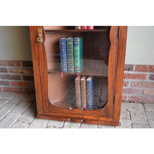 Antique Oak Biedermeier Wall Corner Cupboard For Sale - Image 4 of 11
