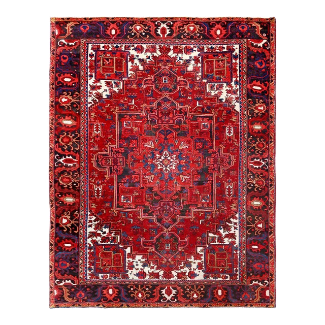1960 Red Vintage Bohemian Persian Rug For Sale