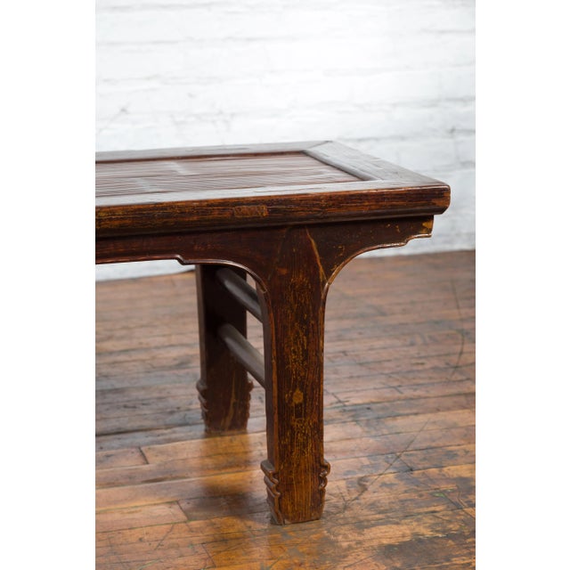 Chinese Early 20th Century Low Table with Bamboo Opium Mat Top For Sale - Image 11 of 13