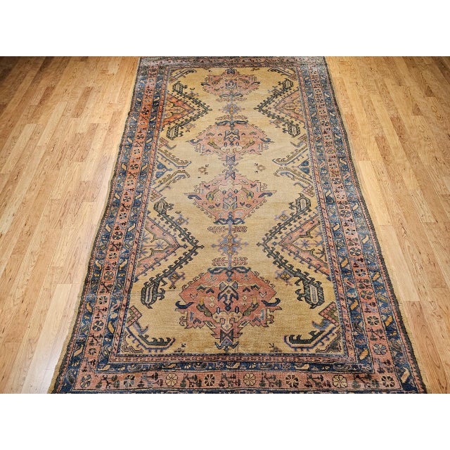 Vintage Turkish Oushak Rug, Hand-Knotted Wool, Pale Yellow, 1900s, 7' x 12' For Sale - Image 13 of 18