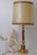 Brown Large Hollywood Regency Leather and Brass Table Lamp, 1960s For Sale - Image 8 of 18