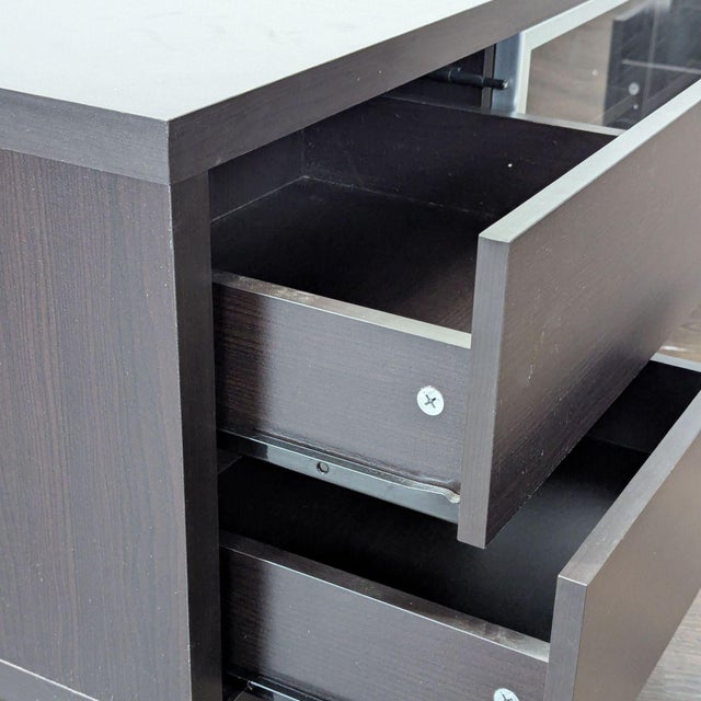Media Console With Glass Sliding Door For Sale - Image 9 of 10