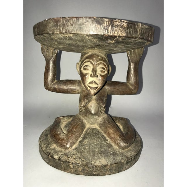 African Art Luba Female Caryatid Stool For Sale - Image 11 of 11