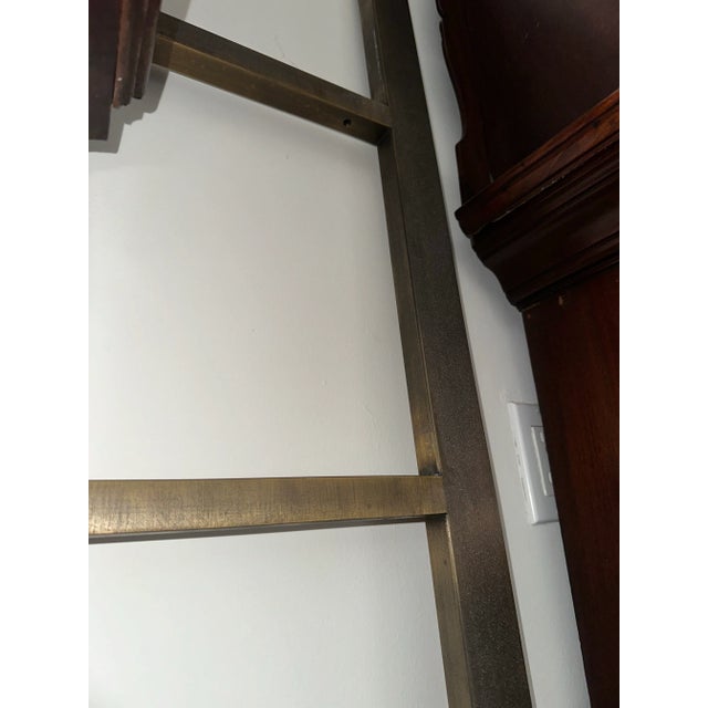 Modernist Contemporary Decorative Brass Wall Ladder For Sale - Image 9 of 9