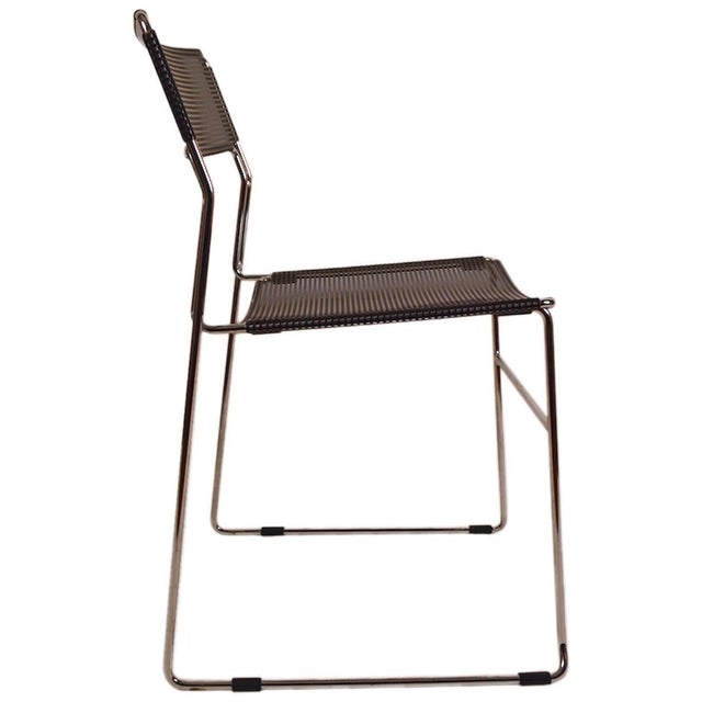 Black and Chrome Metal Mesh Chair Chairish