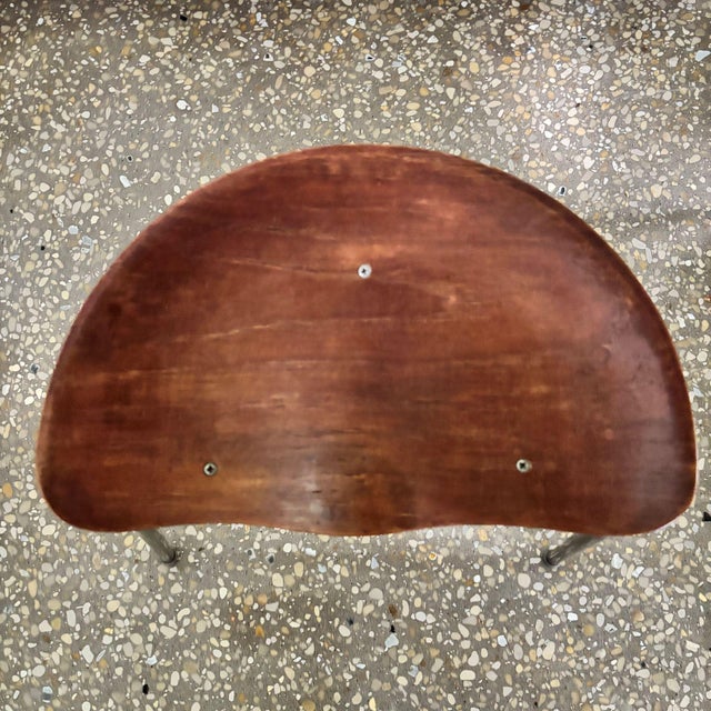 Wood Tripod Stool by Astor Glibstrup for Frederikssund Mobelfabrik, Denmark, 1950s For Sale - Image 7 of 12