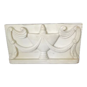 Late 19th Century Antique Classical Carved Marble Urn Plaque