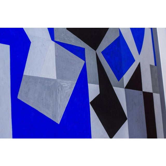 Gouache Painting Blue by Tore Nyberg, 1955 For Sale - Image 5 of 7