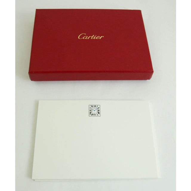 Cartier Paris “Tank” Stationery Set, 10 Cards & Envelopes in Original Box 1990s For Sale - Image 9 of 12