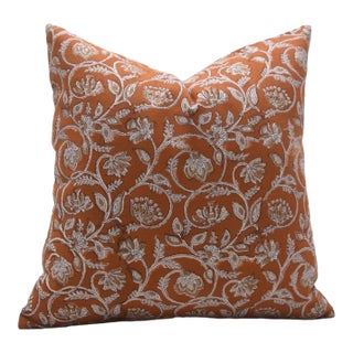 Fabdivine Block Print Cushion Cover 16x16 Inch Duck Canvas-Saraswati For Sale