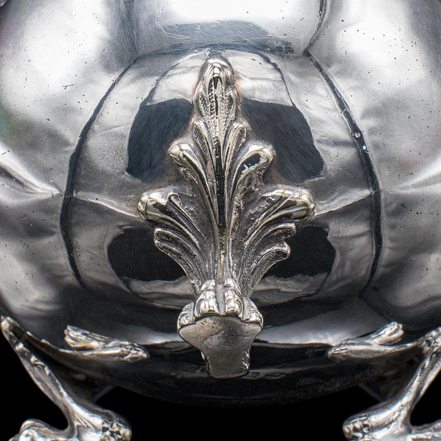 Antique Sugar Bowl, English, Silver Plate, Table Dish, Montieth Style, Victorian For Sale - Image 9 of 12