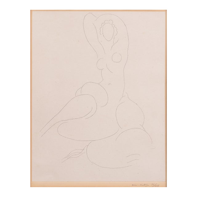 'Nu Pour Cleveland' After Henri Matisse, 1932, Chine-Collé Etching, 56/250, Artist Signed For Sale