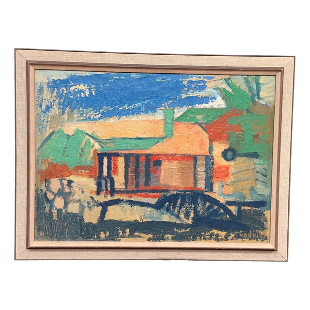Ragnar Godin, Jämtland, 1965, Oil Painting on Panel, Framed For Sale