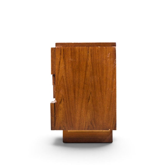 Mid 20th Century Lane Staccato Brutalist Mid Century Walnut Lowboy Dresser For Sale - Image 5 of 8
