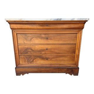 19th Century French Louis Philippe Marble Top Chest of Drawer / Commodes For Sale