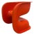 Multifunctional Children's Chair in Orange by Johannes Foersom & Peter Hiort Lorenzen for Cado For Sale