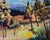 Gusty (plein air Golden Gate Canyon SP) by Tracy Wall | Oil on Canvas Landscape with trees and hills For Sale