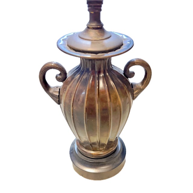 Mid 20th Century Vintage Bronze Urn Lamp For Sale - Image 5 of 6