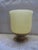 Hollywood Regency Vintage Hollywood Regency Faux Alabaster Gold Ribbed Metal Pedestal Base Wastebasket For Sale - Image 3 of 10