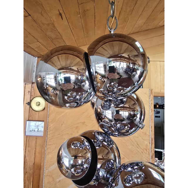 1990s Mid Century Modern Chandelier Attributed Robert Sonneman For Sale In New York - Image 6 of 16