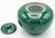 Rich, glossy emerald green monochrome glaze with subtle tonal variations with measurements of 9"x9"x8"