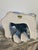 Paper Vintage Jeanne Valentine Oversized Blue Papier-Mâché Cat Sculpture For Sale - Image 7 of 13