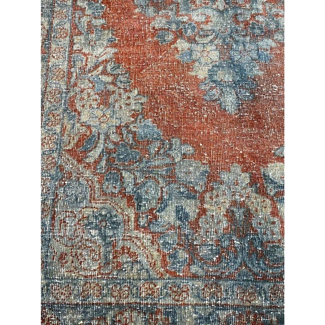 1950s Old Vintage Persian Mahal Area Rug 4x7 For Sale In Dallas - Image 6 of 8