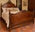Antique 19th C French Victorian Revival Walnut Wood Full Bed Frame For Sale - Image 4 of 9