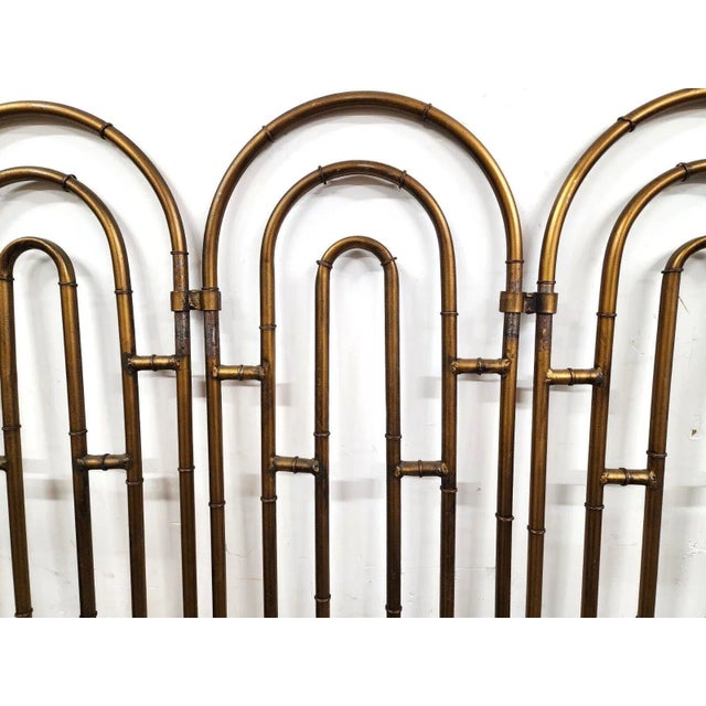 MCM Vintage Room Divider Screen Paravant Steel For Sale - Image 10 of 13