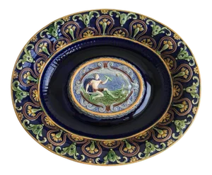 Minton Majolica Stand/Under-Plate Modelled by Hamlet Bourne