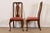 Henredon Queen Anne Solid Mahogany Side Chairs or Dining Chairs, Pair For Sale - Image 9 of 13