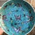 Vintage 20th Century Japanese Porcelain Ware Heavily Enameled 7.5” Turquoise Bowl with Butterflies For Sale - Image 6 of 8