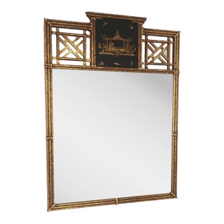 Friedman Brothers Large Chinoiserie Wall Mirror For Sale