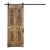 Antique Hand-Carved Floral Wood Barn Door | Rustic Farmhouse Statement Single Door 80x26 For Sale