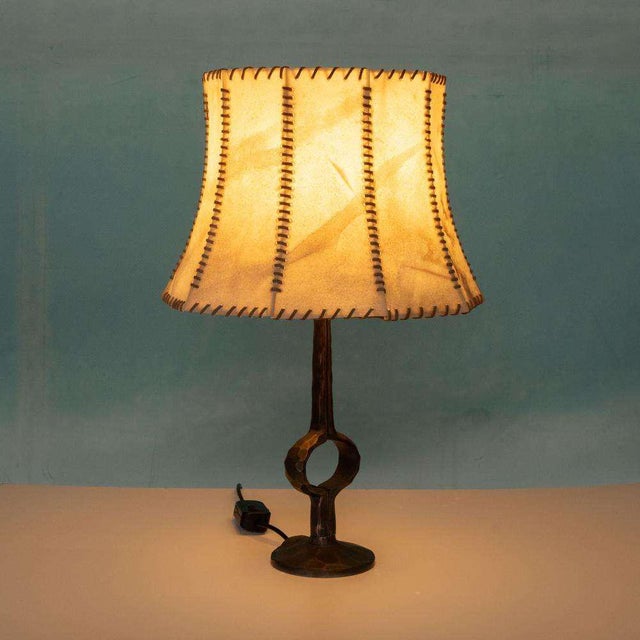 Brutalist Bronze Table Lamp, 1970s For Sale - Image 11 of 18