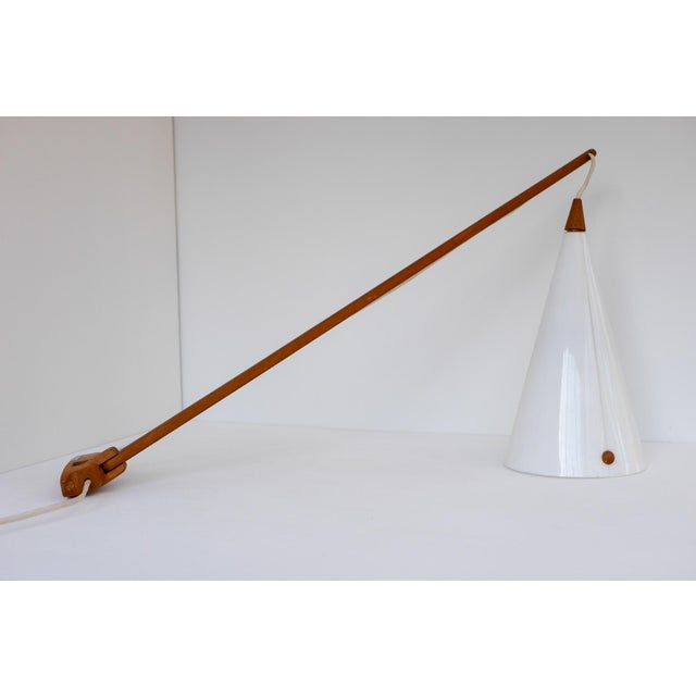 Mid-Century Modern Mid-Century Swedish Wall Lamp in Teak by Uno and Östen Kristiansson for Luxus, 1960s For Sale - Image 3 of 16
