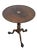 Antique George III Style Mahogany Tilt-Top Tea Table with Satinwood Inlay & Ball-and-Claw Feet | Birdcage Tripod Base...