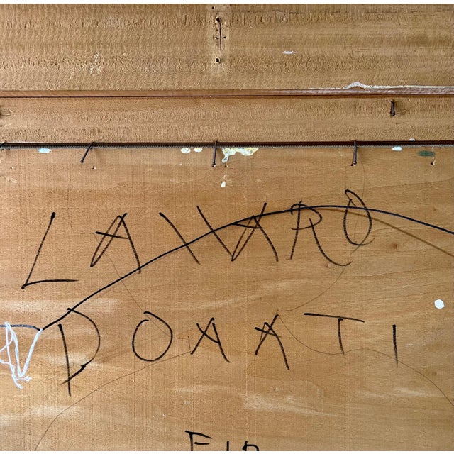 Paint Lazzaro Donati, Italian Modernist Surrealist Woman Colorful Oil Painting Lazzaro Donati, 1961 For Sale - Image 7 of 17