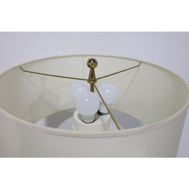 Gerald Thurston for Lightolier Hourglass Porcelain and Brass Table Lamps For Sale In Dallas - Image 6 of 6