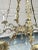 Vintage Rococo Cast Brass and Crystal Chandelier For Sale - Image 4 of 12