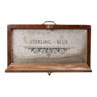 Mid 20th Century C Schergers Sons Sterling Blue Headstone Salesman Sample For Sale