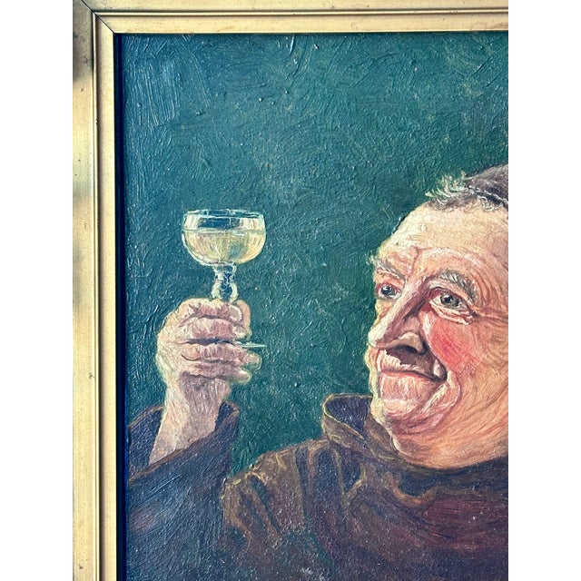 Antique Genre Painting in Ornate Gilt Wood Frame For Sale - Image 12 of 12