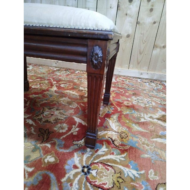 Louis XVI Fabric Piano Bench For Sale - Image 3 of 10