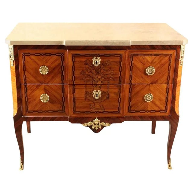 Louis XVI Chest of Drawers with Marble Top, France, 1780s For Sale - Image 6 of 6