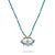 Turquoise Beaded Chain Evil Eye Topaz Gold Necklace For Sale - Image 11 of 11