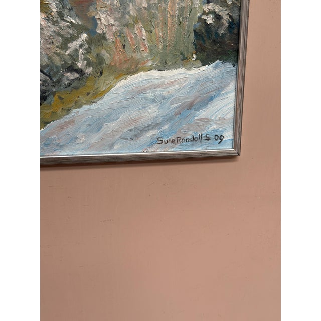 Sune Randolfs, Winter Landscape, 1960s, Oil on Panel, Framed For Sale - Image 7 of 18