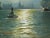 Blue Nautical Oil Painting Alfred S Jensen (1859-1935) For Sale - Image 8 of 11