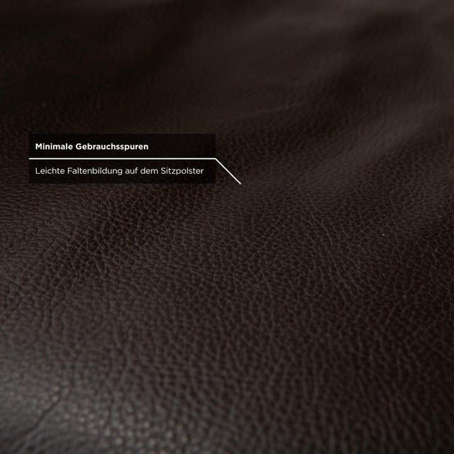 Brown Leather Hi-Cove Swivel Armchair by Molteni&C For Sale - Image 6 of 13