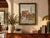Vintage oil painting on canvas depicting Rome’s iconic Colosseum, Roman ruins, and strolling figures in a colorful...